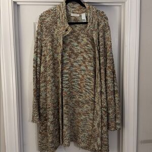 JH Collectibles Textured Knit Sweater - Earth Tones
